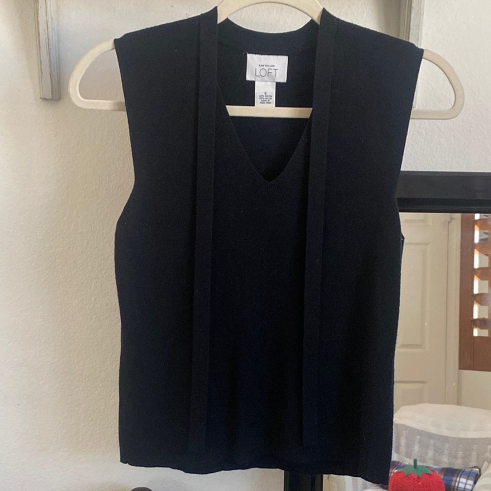 LOFT Black Fitted Muscle Tee